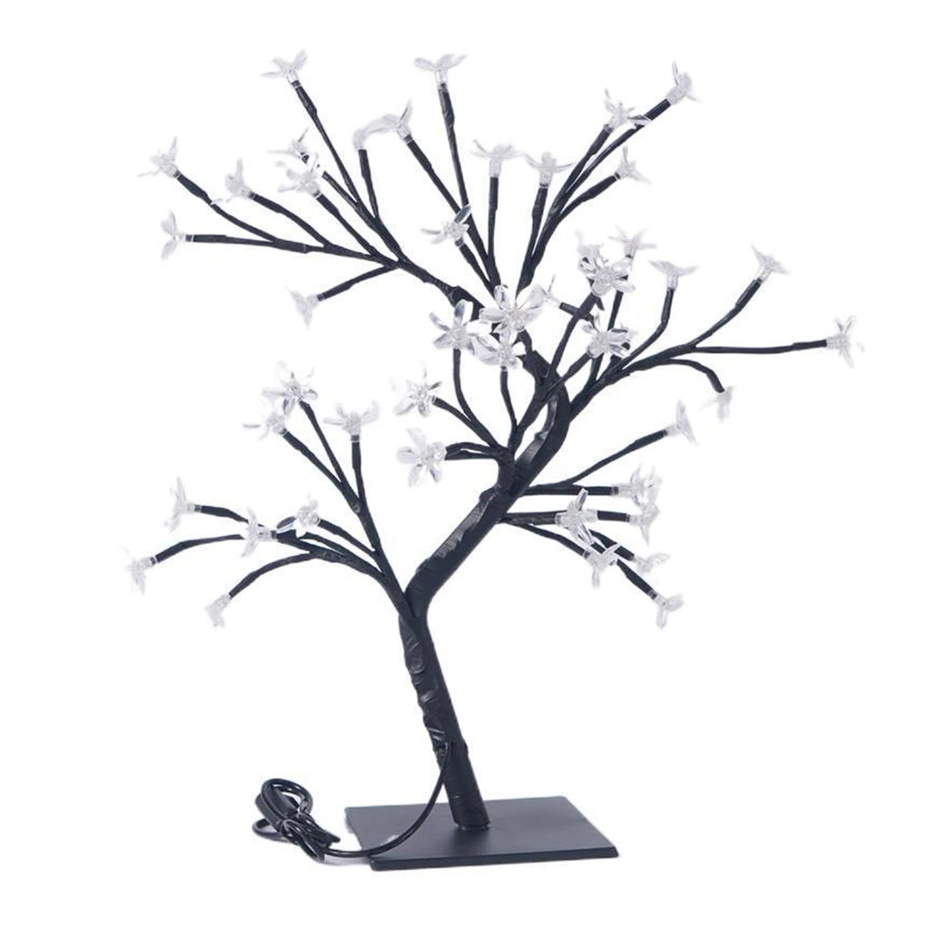 Night Light Simulation Cherry Tree Lamp Iron Art USB  Night Light Christmas Holiday Room Decoration Table Lamp